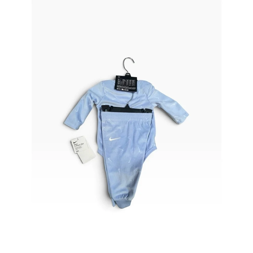 NEW WT Nike Baby Long Sleeve Bodysuit & Pants Set 6 months Hard To Find! Soft!